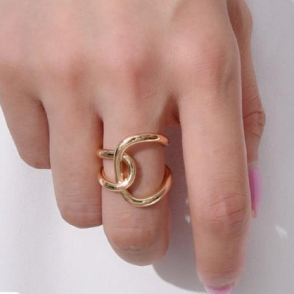 ⭐️Insta 18K gold plated geometric ring - Picture 4 of 7